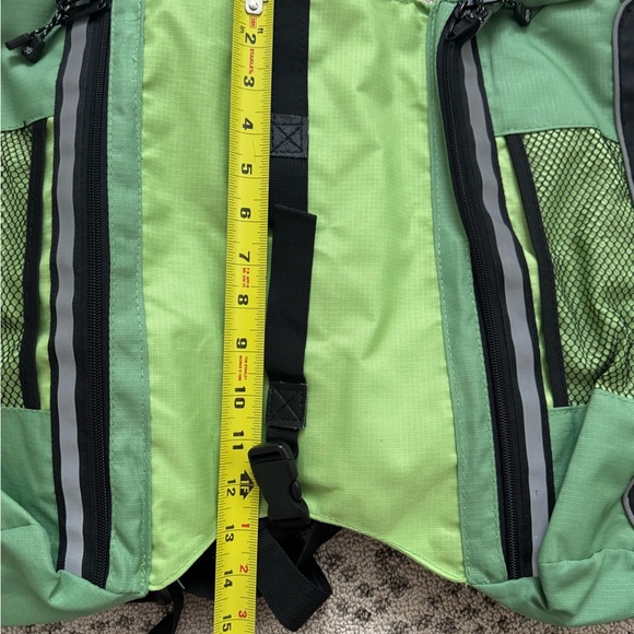 Outward Hound Black and Green Pet Backpack - Picture 5 of 5